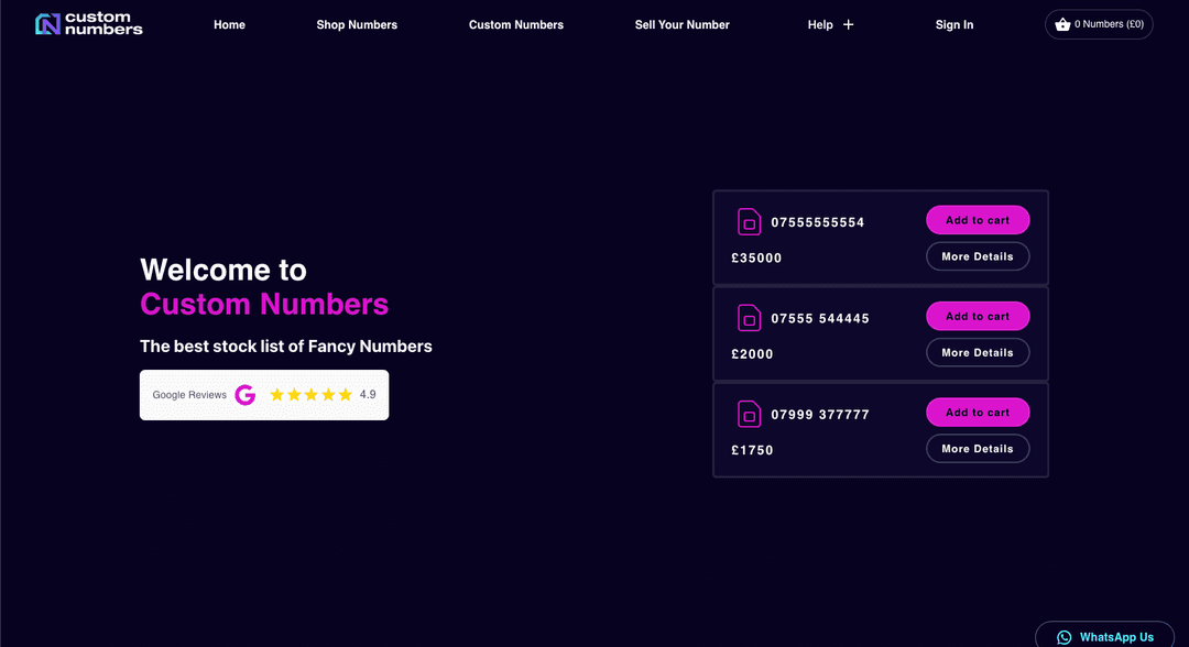 Custom Numbers